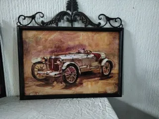 Cuadro Forja Coches Antiguos