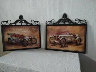 Cuadro Forja Coches Antiguos