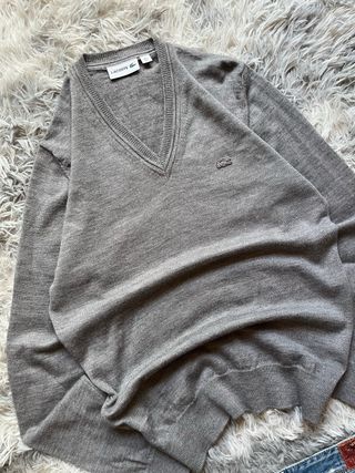 Jersey Pico Lacoste Gris Talla M