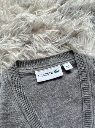 Jersey Pico Lacoste Gris Talla M