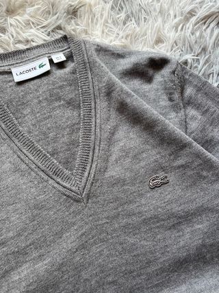 Jersey Pico Lacoste Gris Talla M