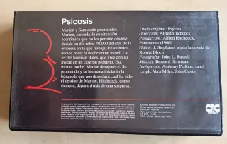 VHS Psicosis Alfred Hitchcock