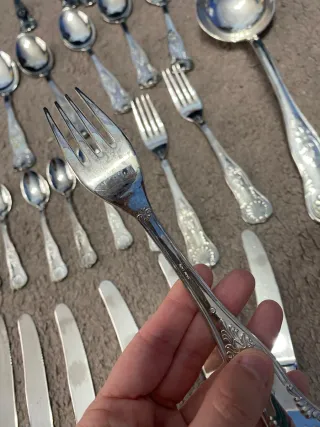 Set posate vintage in argento 800