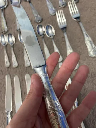 Set posate vintage in argento 800