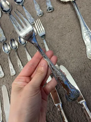 Set posate vintage in argento 800