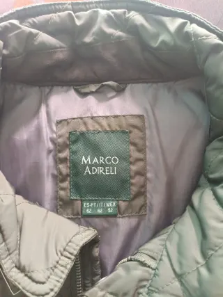 Chaqueta acolchada verde militar hombre