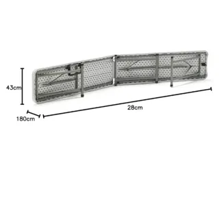 Banco plegable portátil 180 cm