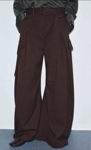 Pantalon palazzo lana Zara