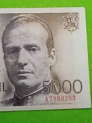 Billete de 5000 pesetas de 1979. Usado..