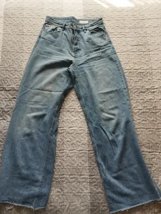 Pantalón Ancho Denim mujer talla M