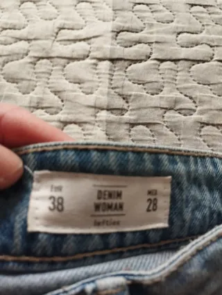 Pantalón Ancho Denim mujer talla M