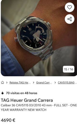 Reloj Grand Carrera. Automático
