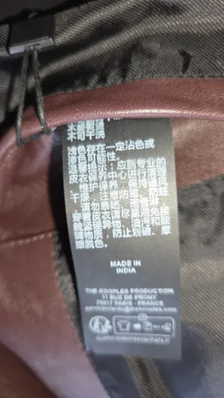 Abrigo de cuero The Kooples Talla 1. Made in India