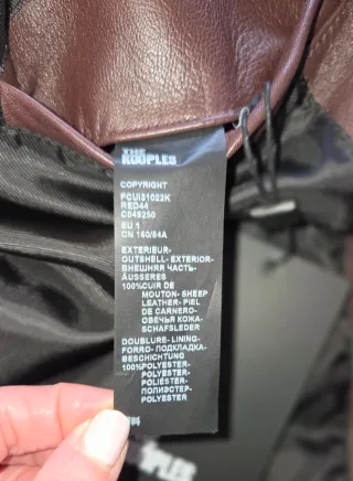 Abrigo de cuero The Kooples Talla 1. Made in India