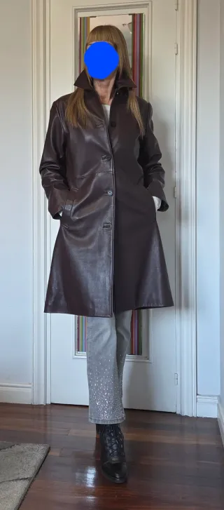 Abrigo de cuero The Kooples Talla 1. Made in India