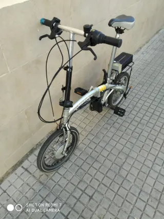 Bici Eléctrica Plegable Mini Plata