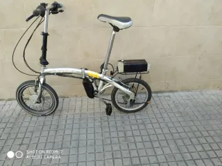 Bici Eléctrica Plegable Mini Plata