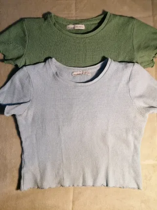 Pack 2 Crop Tops Pull&Bear Talla XS