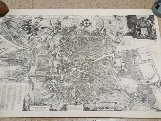 Mapa antiguo Villa de Madrid