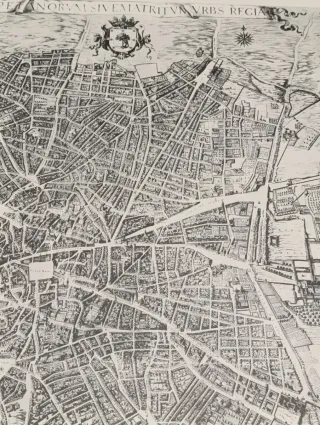 Mapa antiguo Villa de Madrid