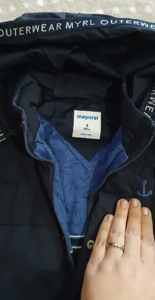Parka Mayoral azul 8 anos