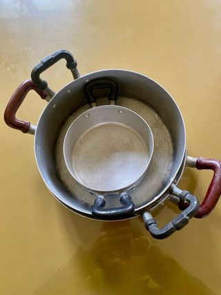 Set 5 pentole in alluminio vintage