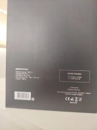 Tostador Crispo Prozis Negro