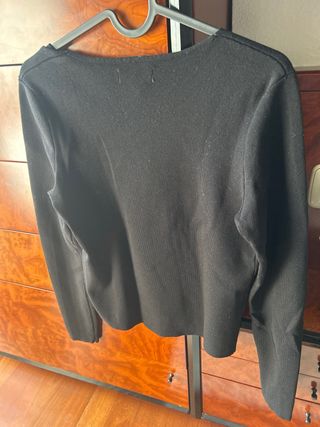 Jersey negro punto de Mango