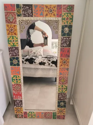 Espejo Pared Inspiración Árabe Multicolor