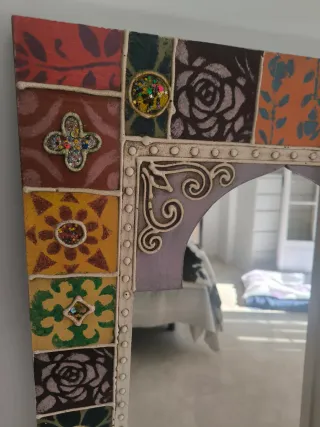 Espejo Pared Inspiración Árabe Multicolor