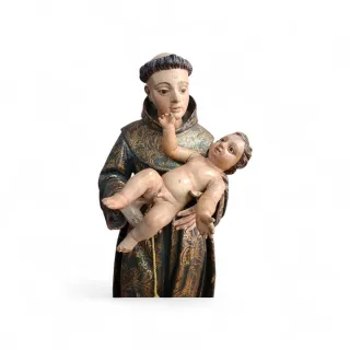 San Antonio antiguo figura religiosa
