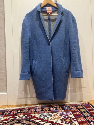 Chaqueton de mujer, de lana azul Talla 42
