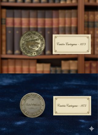 Moneda 10 Reales Cantón Cartagena 1873