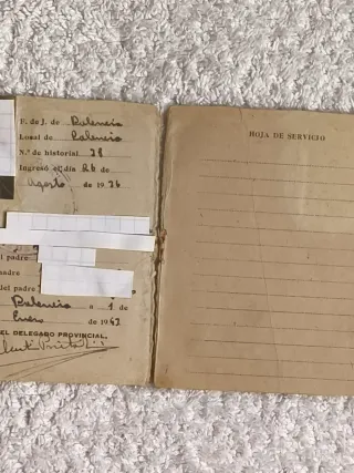 ANTIGUO CARNET FRENTE DE JUVENTIDES FALANGE 1943