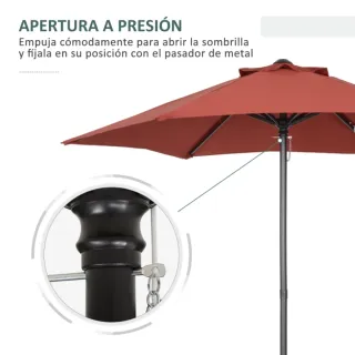 Ombrellone da giardino Outsunny 196 cm