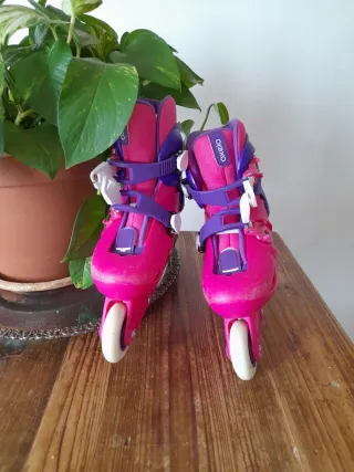 Patines Oxelo niña rosas y morados