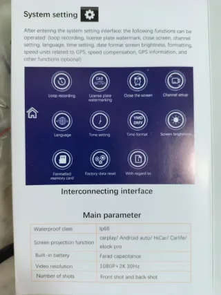 Carplay motocicleta SE80 dashcam GPS android bluet