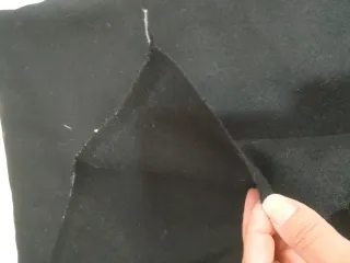 Tela de lana moar negro