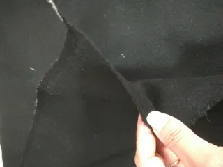 Tela de lana moar negro