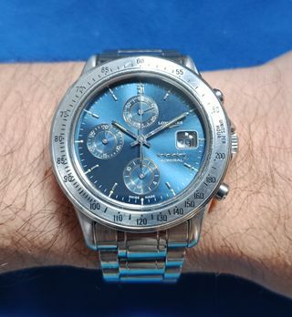 Reloj Longines Admiral Cronógrafo Azul