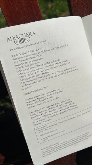 Luna Nueva de Stephenie Meyer