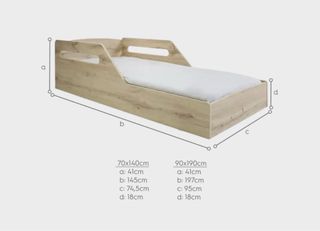 Cama Montessori con colchón 170*40 marca Bainba.