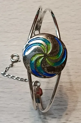 Pulsera Plata y esmaltes a fuego