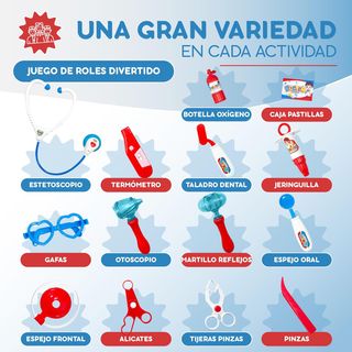 Helva Maletín Médico Infantil 14 Piezas Azul Kit