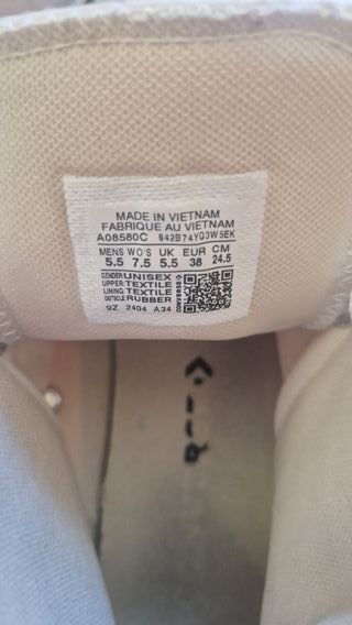 Converse rosa talla 38