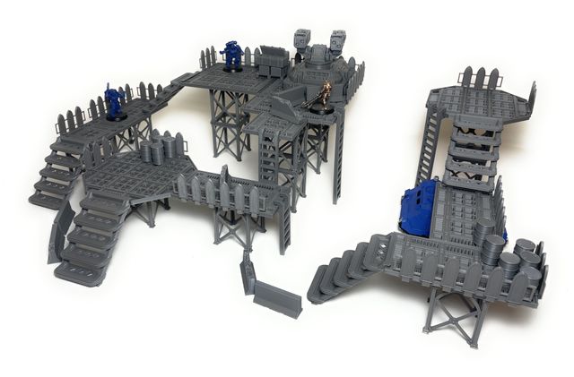 Escenografía industrial 28mm 40k plataformas
