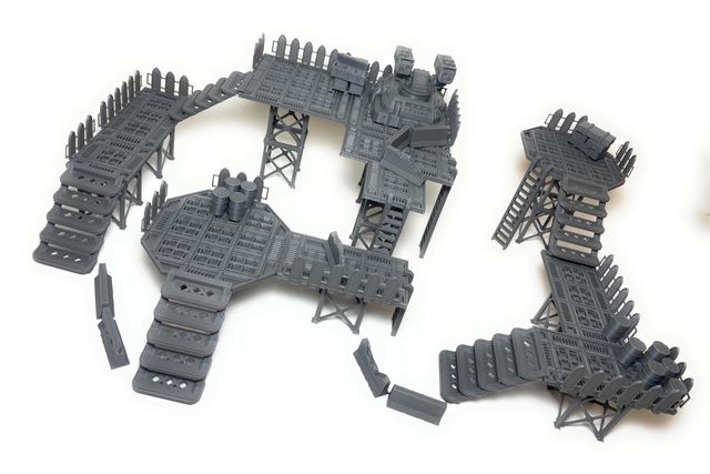 Escenografía industrial 28mm 40k plataformas