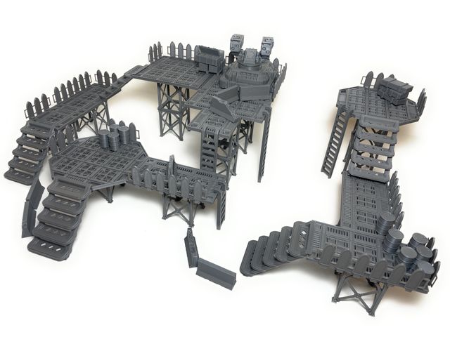 Escenografía industrial 28mm 40k plataformas