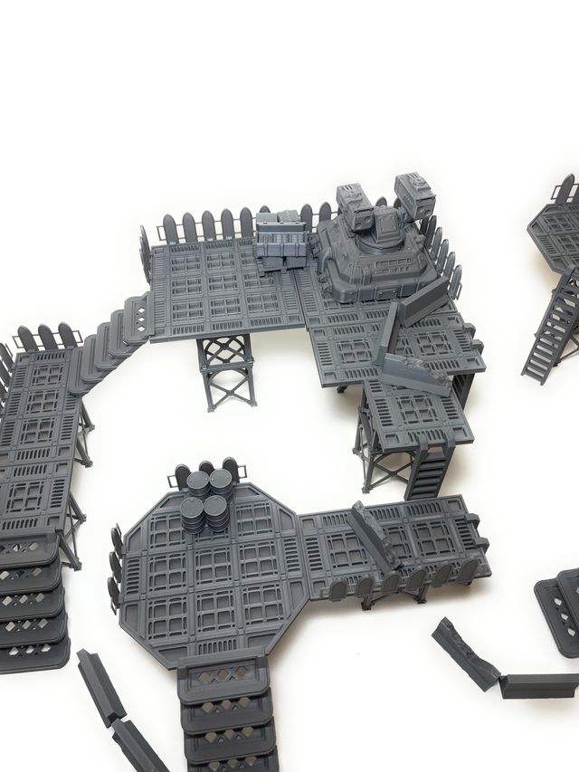 Escenografía industrial 28mm 40k plataformas
