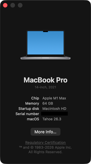 MacBook Pro M1 Max 14" 64GB 1TB